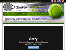 Tablet Screenshot of ferandelltenniscourts.com